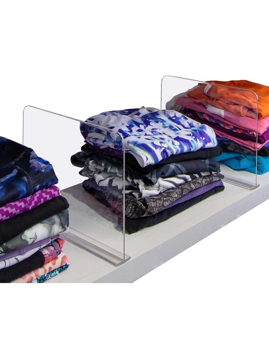 Other - Closet Organization with Acrylic Clear Shelf Dividers - Closet Shelf Organizer f